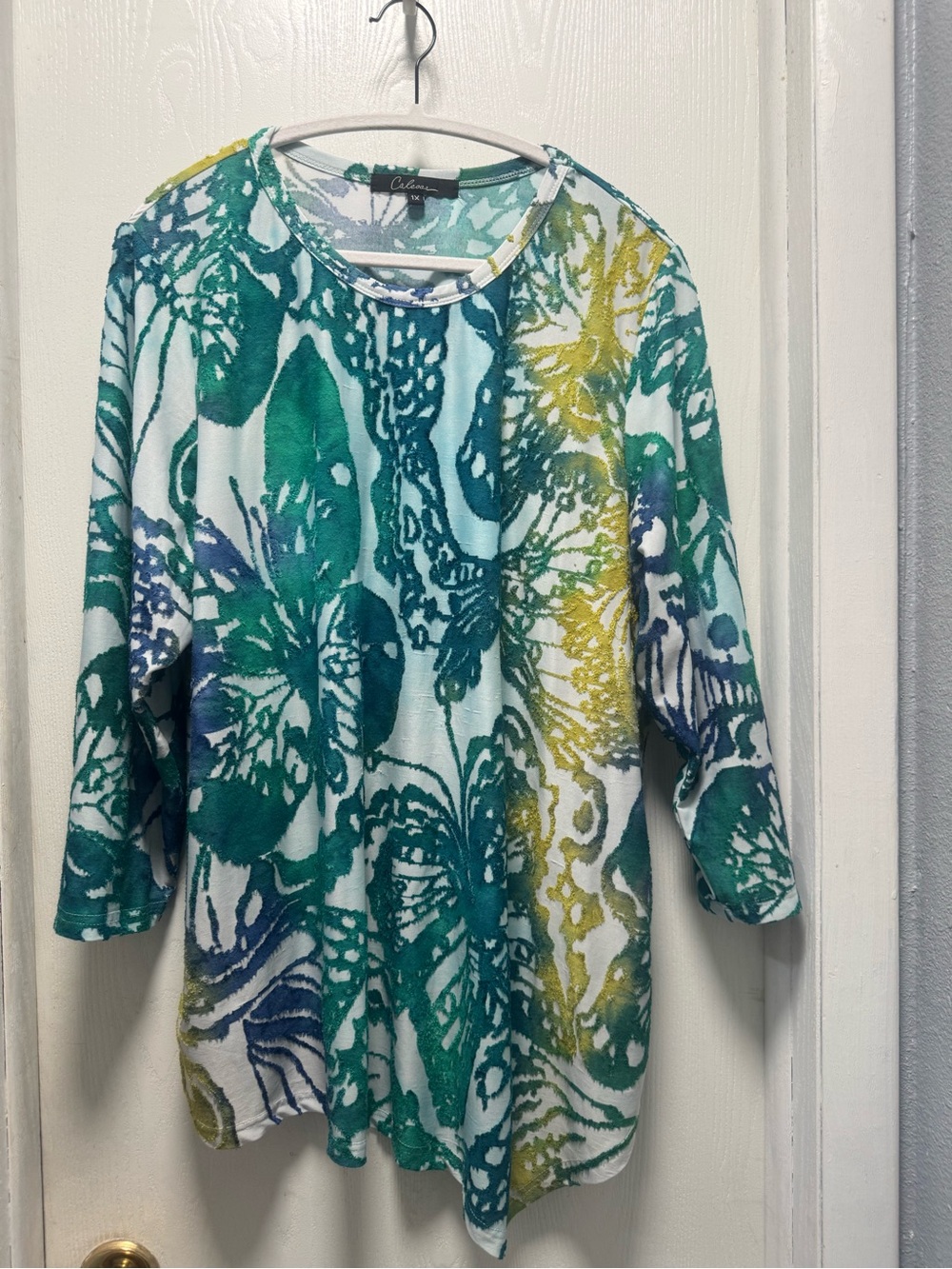 Caleesa long sleeve butterfly tunic top